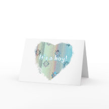 Nouvelle carte de bébé - c'est un garçon !