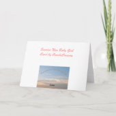 Nouvelle carte de bébé de lever de soleil (Dos)