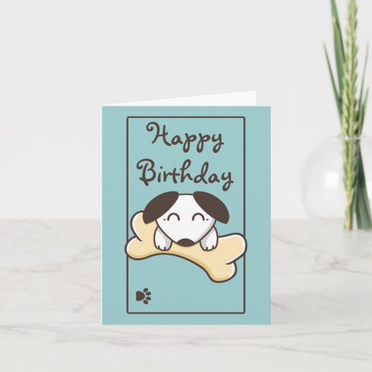 Nouvelle carte de chiot anniversaire (Devant)