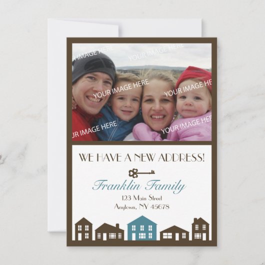 Nouvelle carte de Faire-part d'adresse (Devant)