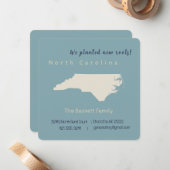 Nouvelle carte de Faire-part de déménagement en Ca (Devant/Arrière en situation)