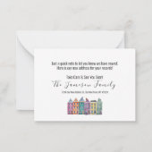 Nouvelle carte de Faire-part de déplacement de l'a (Dos)