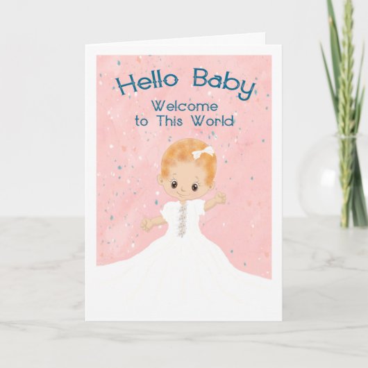 Nouvelle Carte de Félicitations Fille Bébé (Devant)