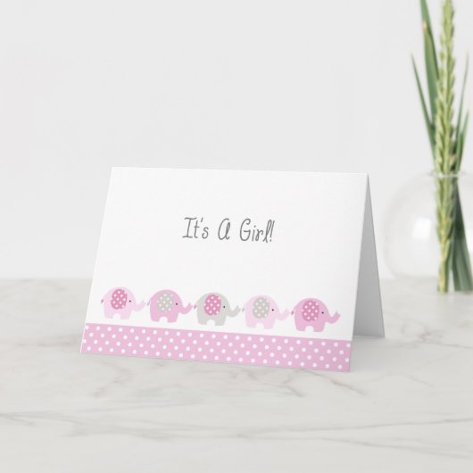 Nouvelle Carte de Félicitations Fille Bébé (Devant)