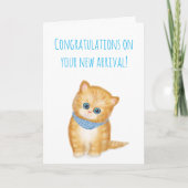Nouvelle carte de félicitations ginger kitten pour (Devant)