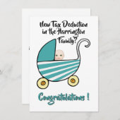 Nouvelle carte de félicitations pour déduction fis (Devant / Derrière)