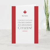 Nouvelle carte de félicitations pour la citoyennet (Devant)