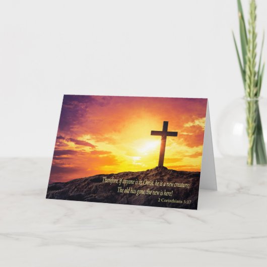 Nouvelle Carte de Pâques de Résurrection de Créatu (Devant)