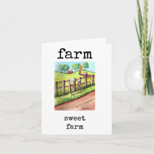 Nouvelle carte de propriétaire de ferme, réchauffe