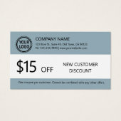 Nouvelle carte de rabais client (Devant)