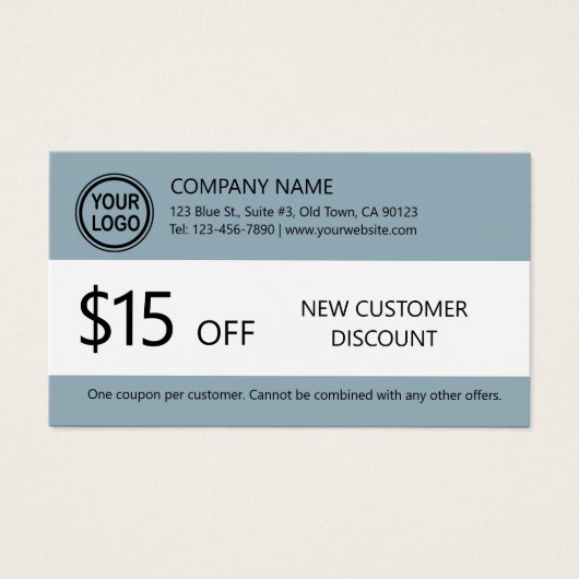 Nouvelle carte de rabais client (Devant)