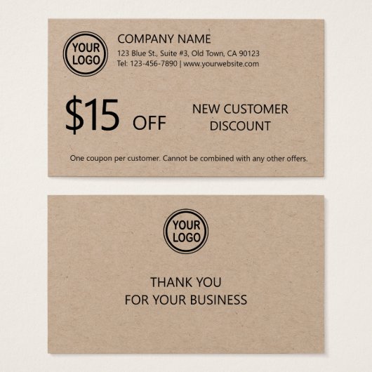 Nouvelle carte de rabais client (Devant & derrière)