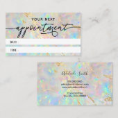 nouvelle carte de rendez-vous opal texture (Devant / Derrière)