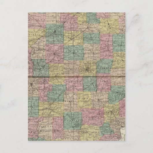 Nouvelle carte de section et de canton de Indiana (Devant)