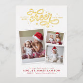 Nouvelle carte de vacances de Noël de naissance (Recto)