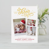 Nouvelle carte de vacances de Noël de naissance (Debout devant)