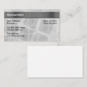 Nouvelle Carte de Visite de Comptable (Devant / Derrière)