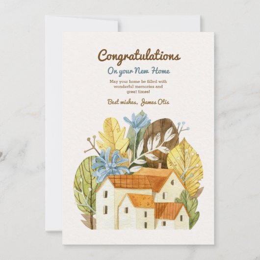 Nouvelle carte de voeux à domicile (Devant)