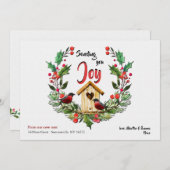 Nouvelle carte de voeux de Noël (Devant / Derrière)