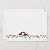 Nouvelle carte de voeux de Noël (Dos)