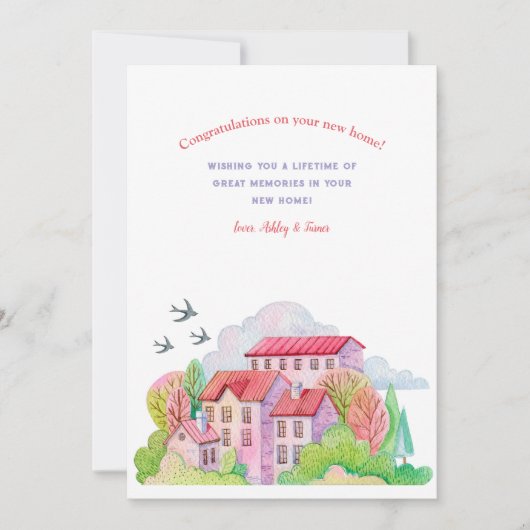 Nouvelle carte de voeux Home Springtime (Devant)