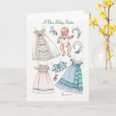 Nouvelle carte de voeux papier de poupée de la Soe (Fleur jaune)