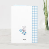 Nouvelle carte de voeux pour bébé garçon (Dos)