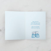 Nouvelle carte de voeux pour bébé garçon (Intérieur)