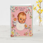 Nouvelle carte de voeux pour bébés (Fleur jaune)