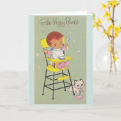 Nouvelle carte de voeux pour bébés (Fleur jaune)