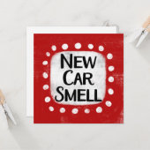 Nouvelle carte de voeux pour l'odeur de voiture (Devant/Arrière en situation)