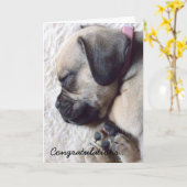 Nouvelle carte de voeux pour marionnettes couchées (Fleur jaune)