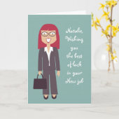 Nouvelle carte d'emploi ou de promotion (Fleur jaune)