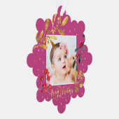 nouvelle carte d'ornement en papier pour bébé fill (Droite)