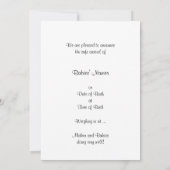 Nouvelle carte Faire-part Baby Twins - personnalis (Dos)