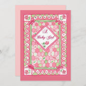 Nouvelle carte Faire-part bébé fille (Devant / Derrière)