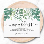 Nouvelle carte Faire-part d'adresse Eucalyptus Bud
