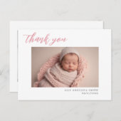 Nouvelle carte Faire-part de naissance bébé avec p (Devant / Derrière)