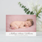 Nouvelle carte Faire-part de naissance d'arrivée (Debout devant)