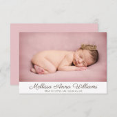 Nouvelle carte Faire-part de naissance d'arrivée (Devant / Derrière)