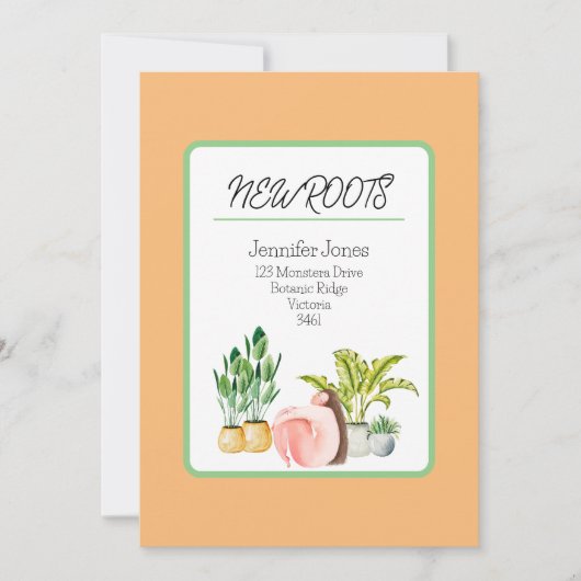 Nouvelle carte Faire-part Roots/Moving (Devant)