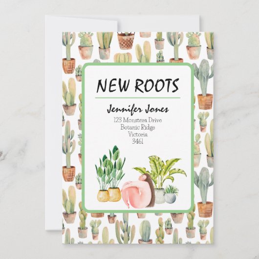Nouvelle carte Faire-part Roots/Moving (Devant)