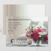 Nouvelle carte Félicitations à domicile (Devant / Derrière)