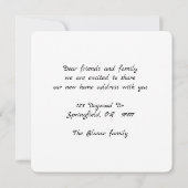 Nouvelle carte plat d'adresse (Dos)