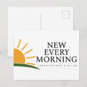 Nouvelle Carte Postale Chrétienne Chaque Matin (Devant / Derrière)