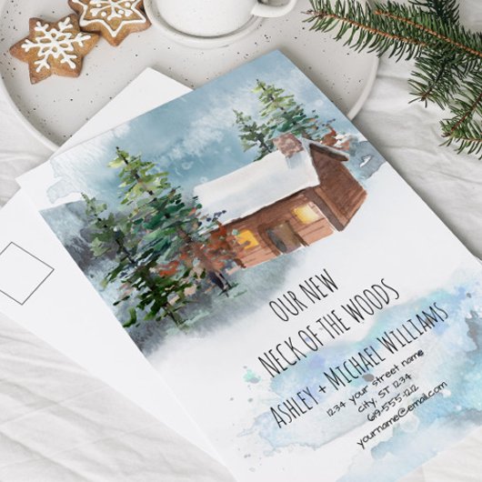 Nouvelle carte postale d'annonce de déménagement N