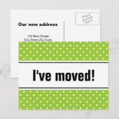 Nouvelle carte postale déménagement | à petits poi (Devant / Derrière)