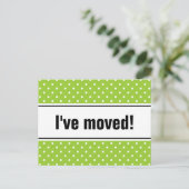 Nouvelle carte postale déménagement | à petits poi (Debout devant)