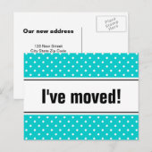 Nouvelle carte postale déménagement | à petits poi (Devant / Derrière)