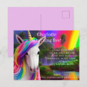 Nouvelle carte postale d'invitation à une fête d'a (Devant / Derrière)